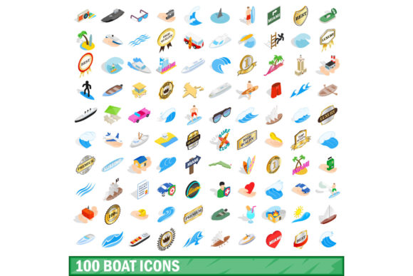 100 Boat Icons Set, Isometric 3d Style: A Practical Evaluation for Modern Design Projects