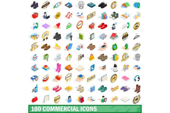 100 Commercial Icons Set: The Versatile Asset for Modern Design Projects