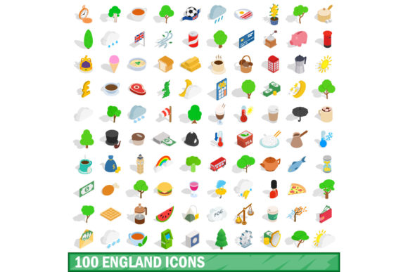 100 England Icons Set: Elevating Visual Storytelling with Precision and Style