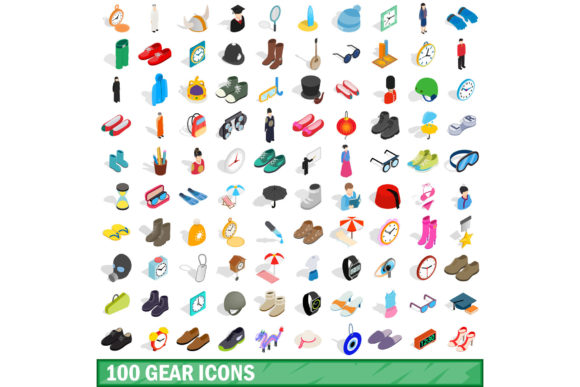 100 Gear Icons Set, Isometric 3d Style: A Comprehensive Evaluation for Modern Designers