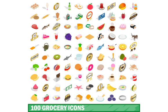 100 Grocery Icons Set: A Comprehensive Evaluation for Designers