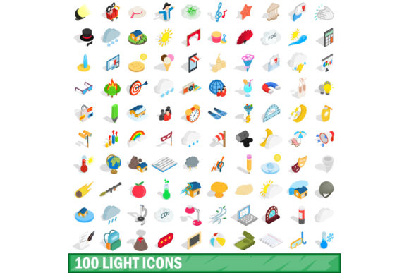 100 Light Icons Set, Isometric 3d Style: A Practical Guide to Elevating Your Visual Storytelling