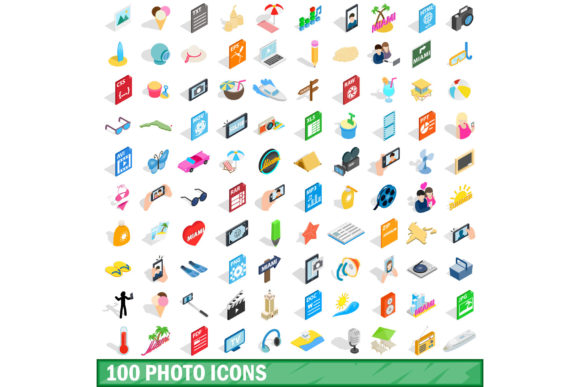 100 Photo Icons Set, Isometric 3d Style: A Comprehensive Guide for Modern Designers