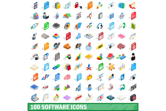 100 Software Icons Set: The Versatile Design Asset for Any Project