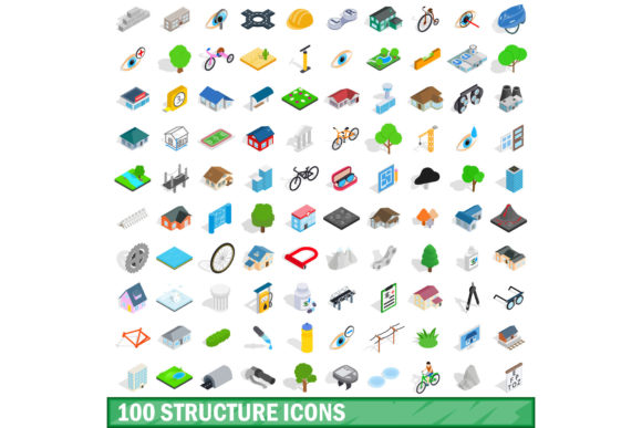 100 Structure Icons Set: Elevate Your Visual Design