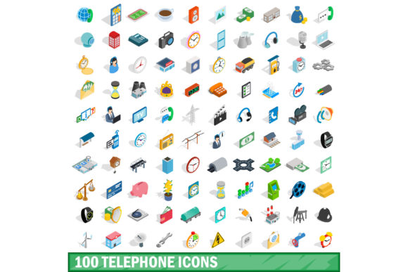 100 Telephone Icons Set for Modern Design Projects